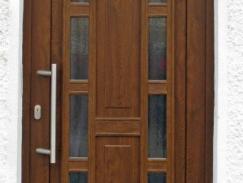 PaX Kunststoff-Haustür mit Holz Folierung in braun